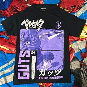 HOT TOPIC BERSERK Guys The Black Swordsman Graphic Tee Shirt